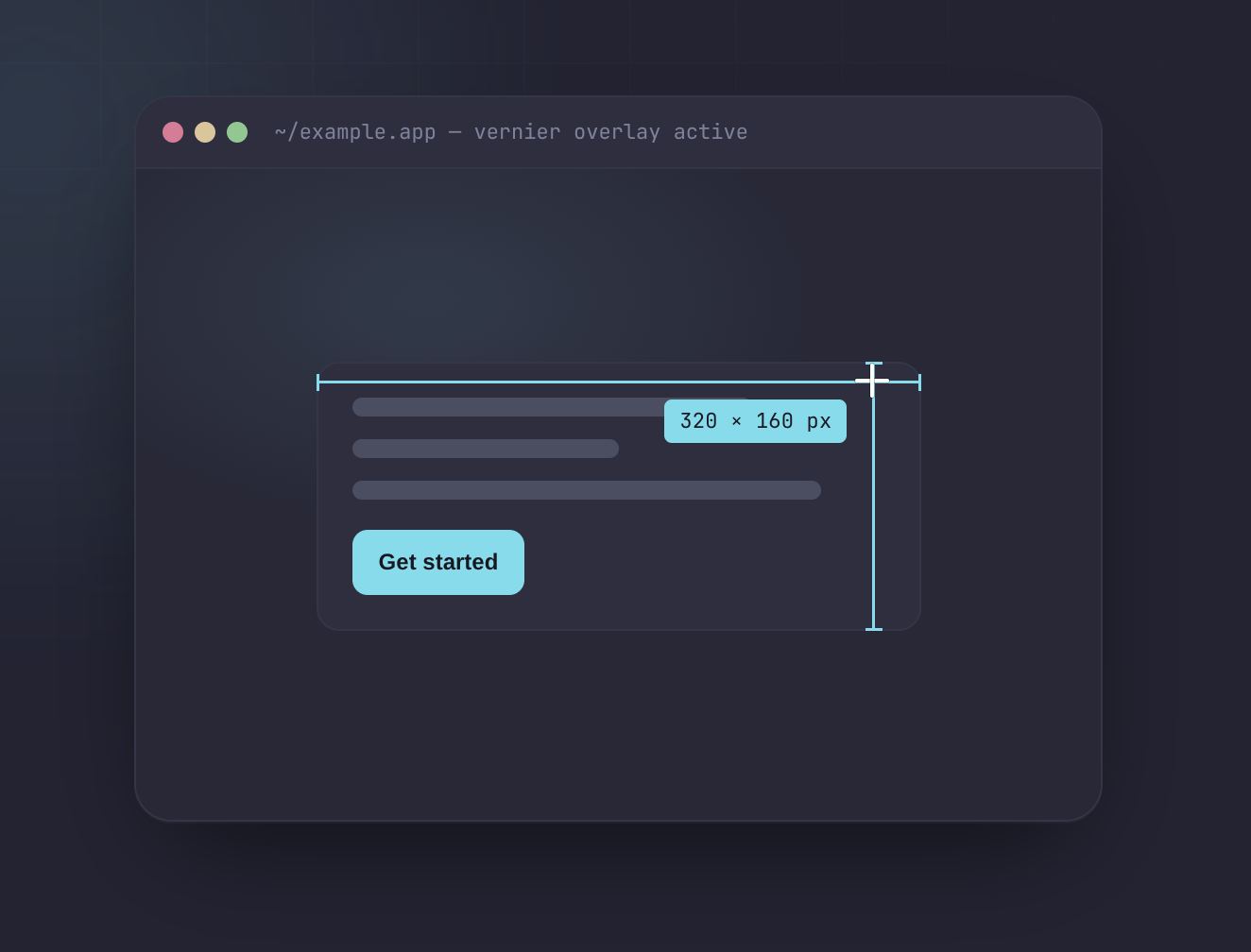 Vernier measurement demonstration